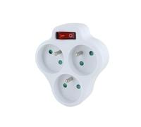 CHACON Triplite Blanc - 3 x 16 A avec Interrupteur