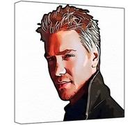 Chad Michael Murray - Impression Pop Art (Multicolore, fond blanc) 30 x 30 x 2,5 cm