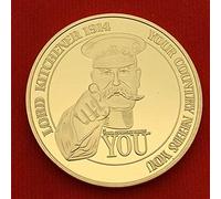 Chaenyu 1914-1918 Première Guerre Mondiale pièce dorée Copie Cadeau décoration de pièce commémorative