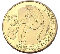 Chaenyu Américain Gelong Dinosaure doré Animal tyrannosaure pièce d'or dent fée pièce Artisanat pièce Copie Cadeau décoration Collection