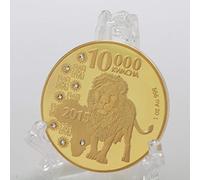 Chaenyu Pièce commémorative de la Zambie Africaine Diamant Lion pièce d'or Animal Sauvage Lion Africain pièce commémorative pièce de Monnaie Collection Cadeau décoration