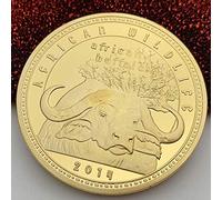 Chaenyu Pièce d'or Animal zèbre Africain pièce d'or éléphant zèbre médaille étrangère Copie pièce commémorative Collection Souvenir