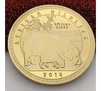 Chaenyu Pièce d'or Animal zèbre Africain pièce d'or éléphant zèbre médaille étrangère Copie Souvenir Collection décoration pièce commémorative