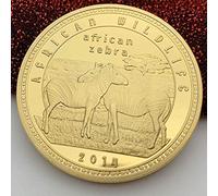 Chaenyu Pièce d'or Animal zèbre Africain pièce d'or éléphant zèbre médaille étrangère Copie Souvenir Collection pièces commémoratives