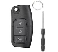 Chaexii Coque de clé 3 boutons pour Ford Fiesta Mondeo MK4 Kuga Galaxy B Max S Max C Max avec outil de démontage de broches