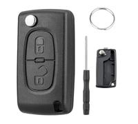 Chaexii Coque de e rechange pour Peugeot 207 Citroën C1 C2 C3 C4 Dispatch Berlingo Grand Picasso - Coque de clé pour Peugeot 307 308 3008 Expert Keys avec outil de démontage de broches