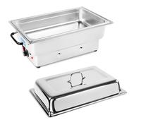 Royal Catering Chauffe-plat Chafing Dish RCCD-1/1-100-ES-E (1600W, incl. récipient GN 1/1, profondeur du récipient 100 mm, 13L de volume, 5 niveaux de température)