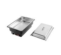 Royal Catering Chauffe-Plat Chafing Dish RCCD-1/1-100-KS-E (900W, INCL. récipient GN 1/1, Profondeur du récipient 100 mm, 13L de Volume, 5 Niveaux de température)