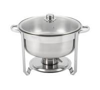 Chafing Dish Acier Inoxydable,Buffets Chauffants avec Couvercle en Verre,Panier à Aliments et Porte-Combustible,pour Buffet