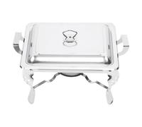 Chafing Dish Buffet, Chauffe Plat Rectangulaire en Acier Inoxydable 6L, Réchaud Buffet Maintien au Chaud pour Traiteur Mariage Fête Restaurant, Bain Marie avec Couvercle et Support Combustible