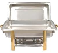 Chafing Dish, capacité 9,5 Qt, design inox, argent