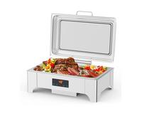 Chafing Dish Électrique 9L, Chauffe-Plat, Écran Tactile LCD, Température Réglable, Bac GN 1/1, Restauration，Événements, 900W Doré