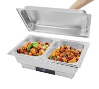 Chafing Dish électrique avec écran tactile, 9 l, en acier inoxydable, température réglable, récipient de maintien au chaud avec couvercle pour restauration, buffet, mariage
