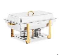 Royal Catering RCCD-RT16_9LG Chafing Dish GN 1/1 Gold Accents 9 L Récipient de conservation au chaud Récipient chauffant