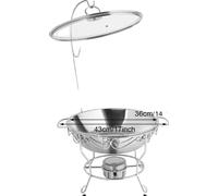 Chafing Dish, grande capacité, construction durable, argenté