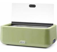 HENDI Chafing dish électrique, UNIQ, chauffe-plats, récipient chauffant, réchaud pour buffet, au bain marie, 12,5L, 220V, 700W, 607x402x(H)245mm, verre trempé, inox, Alu, PP, vert