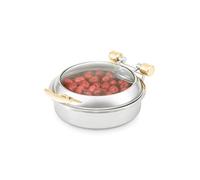Chafing Dish Induction Rond Couvercle en Verre