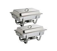 Chafing Dish Inox 9 L - Lot de 2 - Olympia