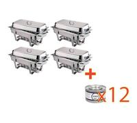 Chafing-Dish Milan - OLYMPIA - Lot de 4 - Acier inoxydable - 9L