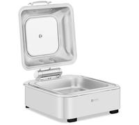 Chafing Dish Professionnel Bain-Marie Chauffe-Plat Fond Plat Hublot GN 2/3 5,3L