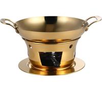 Chafing Dish Rond de Service pour Buffet, Chafing Dish Commercial en Acier Inoxydable avec Cadre et Porte-Combustible (22cm/8.7inch)