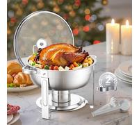 Chafing Dish Set - Chauffe-plats de buffet - 4,7L inox - 2 pcs. argent - Equipement de buffet - Event Gastronomie Service