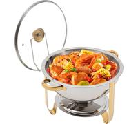 Chafing Dishes Chauffe-plats 5L Récipient de maintien au chaud Set de buffet rond
