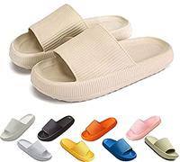 Chagoo Cozislides Original Super Soft Home Slippers, 2021 Latest Technology-Super Soft Thick Sole Quick-Drying Bathroom Non-Slip Slippers (Kakki, 40/41)