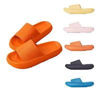 Chagoo Jadery Pantoufle Orthopedique Unisex Thick Sole Cloud Slippers, Cozislides Pantoufles originales Pantoufles super douces pour la maison (Orange, 36/37EU)