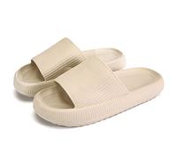 Chagoo Jadery Pantoufle Orthopedique Unisex Thick Sole Cloud Slippers, Cozislides Pantoufles originales Pantoufles super douces pour la maison (Kakki, 44/45EU)
