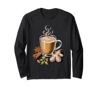 Chai Tea Latte Cafe Coffee Lover Spice Manche Longue