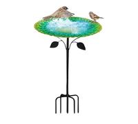 Chaies Bain d'oiseaux pour Jardin - Support Station Combiné Mangeoire Abreuvoir Métal | Bol d'alimentation Grande Capacité pour Perroquets, Accessoires pour Animaux pour Aras, Moineaux, Perruches et