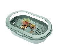 Chaies Bassin pour Tortue | Boîte D’Habitat pour Reptiles | Habitat pour Reptiles Anti-Évasion pour Se Reposer Et Se Prélasser, Terrarium pour Tortues d'eau Et Tortues Terrestres
