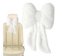 Chaies Coussin de nuque de voiture pour la conduite - Avec nœud papillon - Pour appuie-tête de voiture - Mignon en peluche - Pour siège de voiture - Pour canapé et chaise de bureau