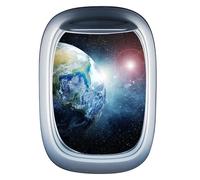 Chaies - Décorations de fenêtre - Stickers muraux galaxie planète, faux autocollants de fenêtre, papiers peints spatiaux pour chambre à coucher | Universe auto-adhésif Poster pour garçons et filles
