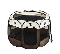 Chaies Enclos pour chat pour l'extérieur, pliable, amovible, en tissu Oxford, avec fermeture éclair, cage octogonale portable pour camping, promenade, jolie clôture pour lapins