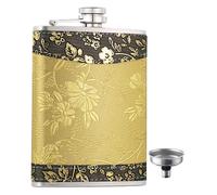 Chaies Flasque à alcool - 227 ml - Bouteille d'alcool avec entonnoir - Bouteille à liqueur scintillante et anti-fuite - Pot portable pour homme et femme