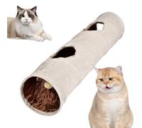 Chaies Jouet tunnel pour chat - Tube droit - Lit tunnel multifonction - Jouet d'aire de jeu connectable - Lit tunnel pour chat multifonction avec judas - Pliable