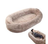 Chaies Lit pour Chien pour Humains, lit pour Chien Taille Humaine | Lit géant pour Chien pour Humains - Lit pour Chien Lavable en Mousse à mémoire de Forme, Pouf détachable pour Les Personnes Qui