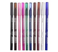 Chaies Lot de 10 crayons eyeliner imperméables - Crayon portable pour maquillage - Crayon à paupières à paillettes résistant aux taches - Pour femmes et amateurs de maquillage