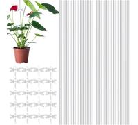 Chaies Lot de 20 piquets en Acrylique et Clips pour en Pot - Tulipes, Roses, Pois, mûres, pétunias