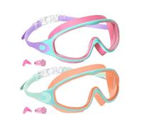 Chaies Lunettes de Natation,Accessoires Piscine Lunettes Baignade - Anti-Buée Étanche avec Pince-Nez Protection contre les UV pour Plongée Snorkeling Plage Piscine Été Filles Garçons