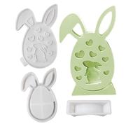 Chaies Moule Lapin de Pâques | Centre De Table En Béton En Forme D'Œuf De Lapin,Accessoire De Fabrication Créative | Pour Décoration De Fête, Maison, Table Et Centre De