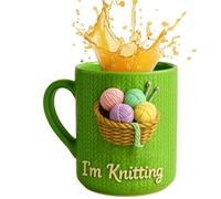 Chaies Mug en Céramique | Résistante À La Chaleur Et Design,Tasse Thème Crochet En Céramique | Pour Café Lait Chocolat Jus Maison Dortoir Appartement Cadeau Maman Grand-Mère