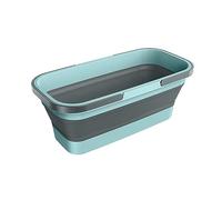 Chaies Nettoyage en Rectangle, Seau Vadrouille Pliant Seau Pliable Rectangulaire, Seau Plat Pliable Et Portable, Panier Pratique Rectangulaire Polyvalent pour Vadrouille, Maison, Camping-Car