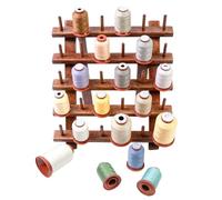 Chaies Organisateur de bobines de fil, support de fil à coudre - Étagère en bois à coudre - 30 porte-bobines - Organiseur pliable avec grande capacité avec base stable pour professionnels