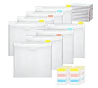 Chaies Organisateur de papier pour scrapbooking - Transparent - 12 x 12 cm - Avec onglets autocollants - Transparent
