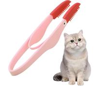 Chaies Peigne pour les yeux pour chien avec tête de brosse en silicone pour les taches de larmes avec poignée antidérapante Peigne multifonction Peigne durable pour chien, animal de compagnie