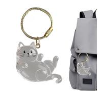 Chaies Porte-clés Poils de Chat - Porte-Clés avec Poils de Chien - Pendentif Transparent pour Sac à Main Femme Homme Accessoire Sac à Dos et Ornement