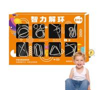 Chaies Puzzles en fil métallique - 8 pièces Disentanglemen Iron Link Unlock Interlock Jeu - Puzzle en fil métallique, jouet en fonte de bobine à désenchevêtrement sûr, déverrouillez le jeu de